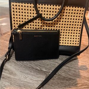 Anne Klein Black and Tan Shoulder Bag
